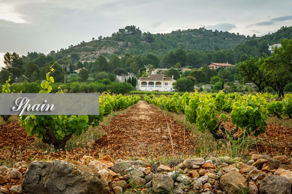 chateau and church in Aiguines and St Croix Lake at background, France